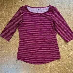 Women's Title Nine Striped Scoop Neck Top